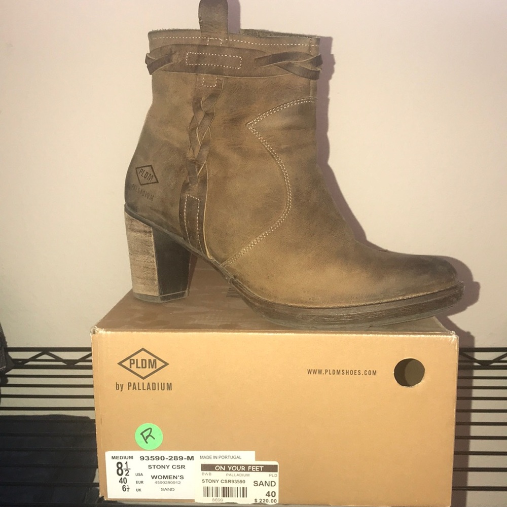 PLDM Distressed Leather Booties